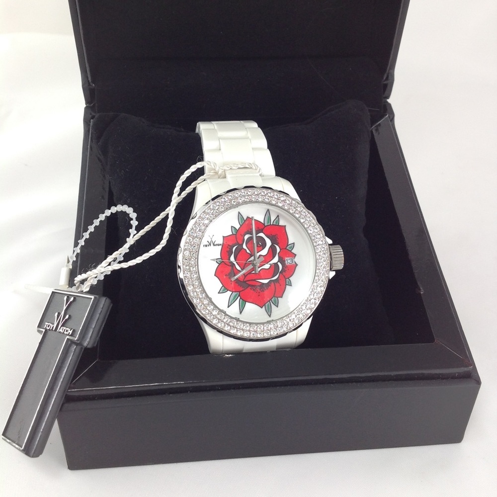ToyWatch Tattoo Rose White Unisex Watch